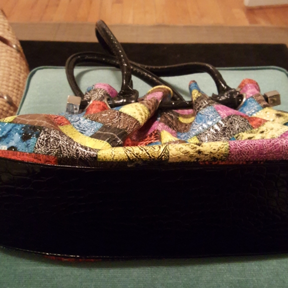 Multicolored pretty 3 compartment fun shoulder bag - Picture 5 of 5